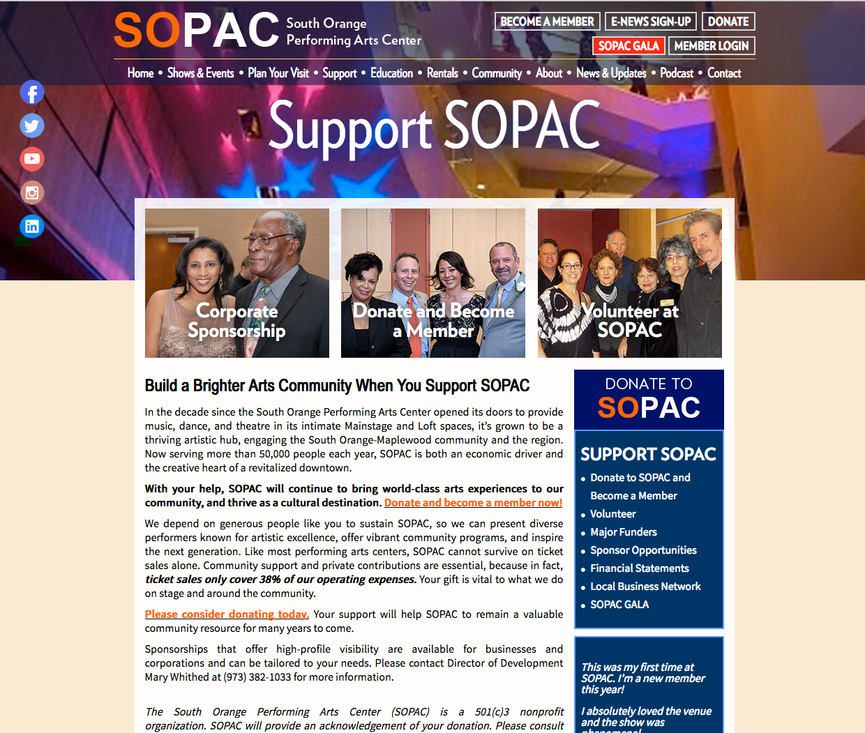 SOPAC - Support, Donations, Membership