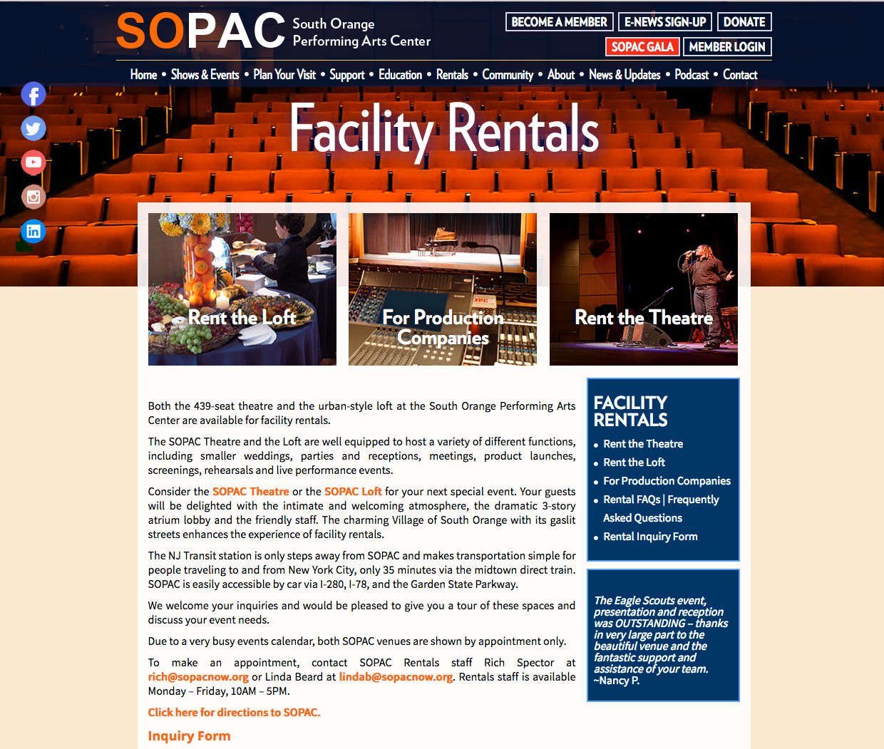 SOPAC-Facility Rentals